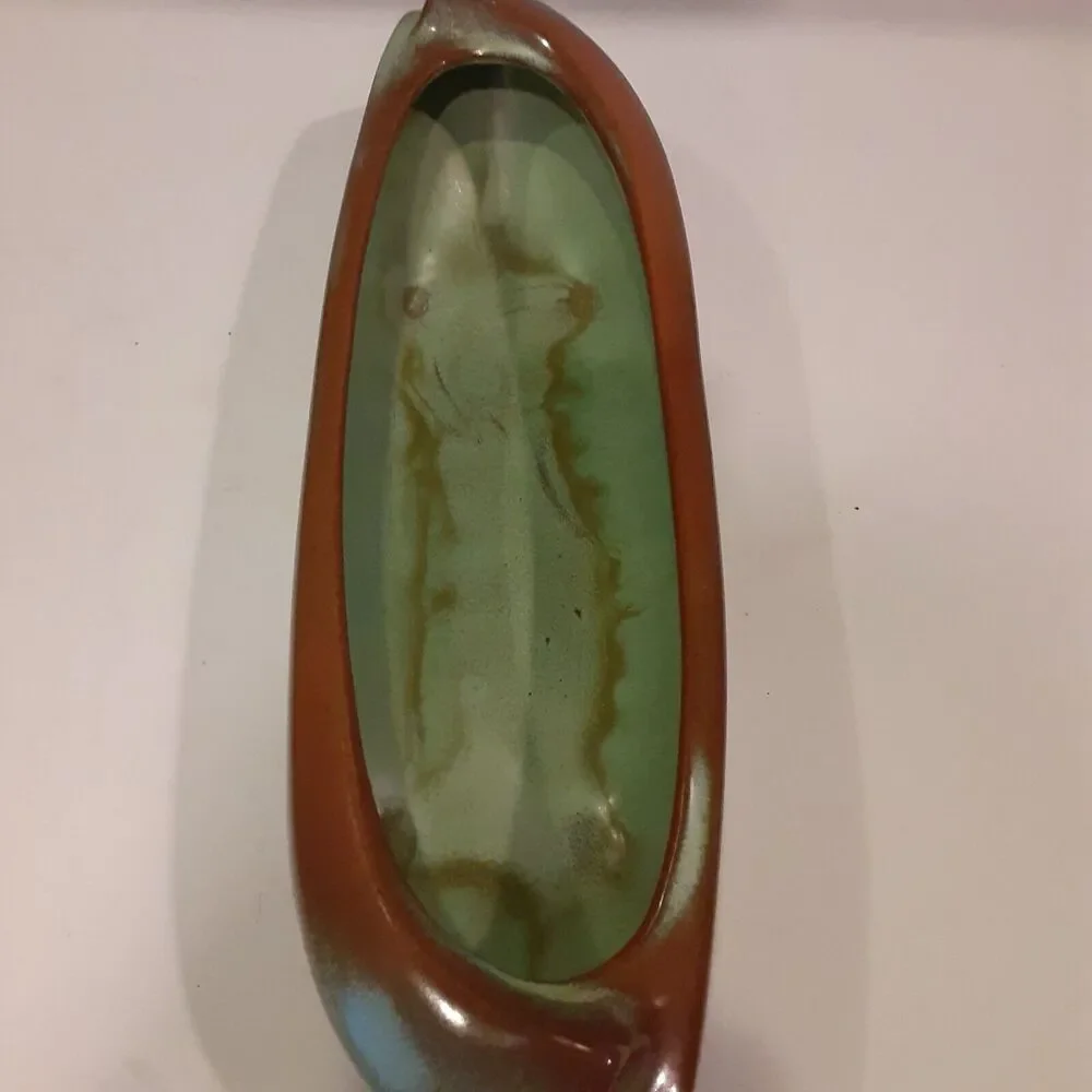 Vintage Frankoma Pottery #45 Center Piece Planter Boat Bowl
